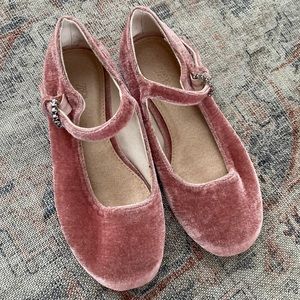 ZARA girls velvet dress shoes 29